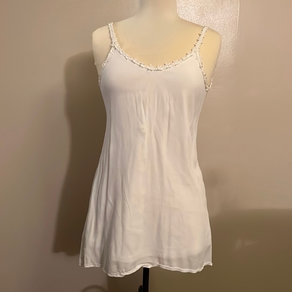 White flower embroidered mini dress